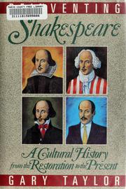 Cover of: Reinventing Shakespeare by Taylor, Gary