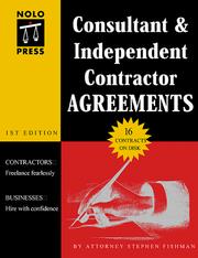 Cover of: Consultant & independent contractor agreements
