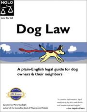 Cover of: Dog law by Randolph, Mary., Mary Randolph