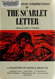 Cover of: Twentieth century interpretations of The scarlet letter by John C. Gerber
