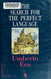 Cover of: The search for the perfect language by Umberto Eco