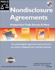 Cover of: Nondisclosure agreements: protect your trade secrets and more