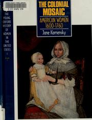 Cover of: The colonial mosaic by Jane Kamensky