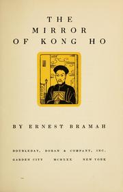 Cover of: The mirror of Kong Ho by Ernest Bramah