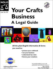Cover of: Your crafts business: a legal guide
