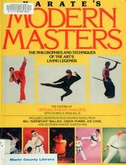 Cover of: Karate's modern masters: the philosophies and techniques of the art's living legends