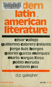 Cover of: Modern Latin American literature by D. P. Gallagher