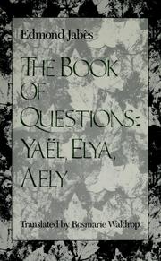 Cover of: The book of questions by Edmond Jabès