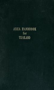 Cover of: Area handbook for Thailand.