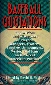 Cover of: Baseball quotations by David H. Nathan
