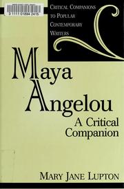 Cover of: Maya Angelou by Mary Jane Lupton