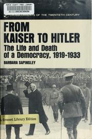 From Kaiser to Hitler by Barbara Sapinsley