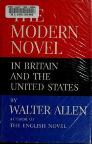 Cover of: The modern novel in Britain and the United States.