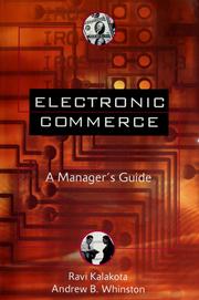 Cover of: Electronic commerce by Ravi Kalakota