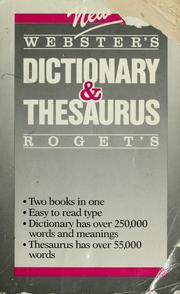 Cover of: New Webster's dictionary & thesaurus, Roget's