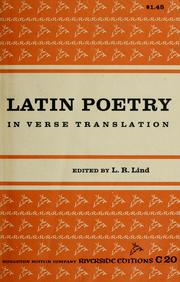 Cover of: Latin poetry in verse translation, from the beginnings to the Renaissance.