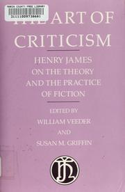 Cover of: The art of criticism by Henry James