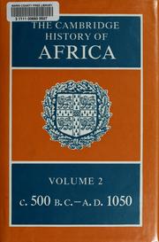 The Cambridge history of Africa. Vol.3 : from c.1050 to c.1600