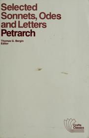 Cover of: Selected sonnets, odes, and letters. by Francesco Petrarca