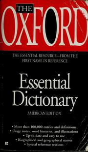 Cover of: The Oxford essential dictionary