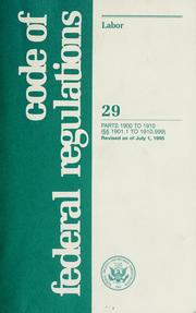 Cover of: Code of federal regulations by 