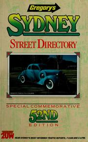Cover of: Gregory's Street directory, Sydney by Gregory's Publishing Co