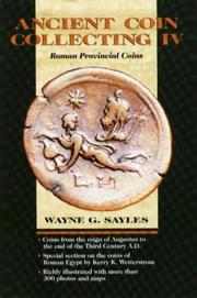 Cover of: Ancient coin collecting IV by Wayne G. Sayles