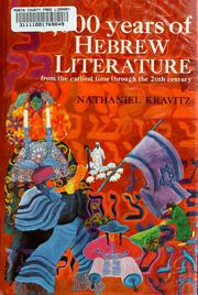 Cover of: 3,000 years of Hebrew literature by Nathaniel Kravitz