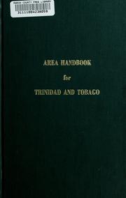 Cover of: Area handbook for Trinidad and Tobago by Jan Knippers Black