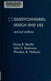 Cover of: Questionnaires by Douglas R. Berdie