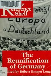 Cover of: The Reunification of Germany