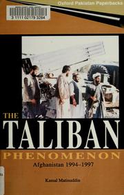 Cover of: The Taliban phenomenon by Kamal Matinuddin
