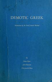 Demotic Greek by Peter Bien