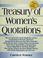 Cover of: Treasury of women's quotations