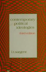 Cover of: Contemporary political ideologies by Lyman Tower Sargent