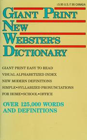Cover of: Giant print new Webster's dictionary