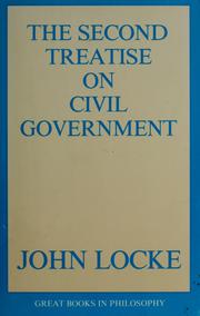 Cover of: The Second Treatise on Civil Government (Great Books in Philosophy)