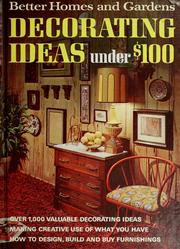 Cover of: Better homes and gardens decorating ideas under $100.