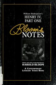 Cover of: William Shakespeare's Henry IV, part one by edited and with an introduction by Harold Bloom.