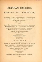 Cover of: Abraham Lincoln's stories and speeches by Abraham Lincoln