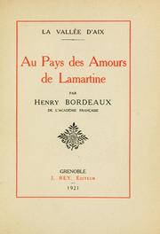 Cover of: Au pays des amours de Lamartine