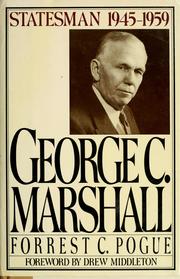 Cover of: George C. Marshall: statesman, 1945-1959
