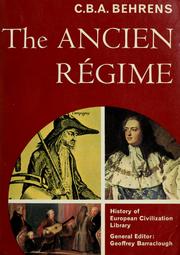 Cover of: The Ancien régime