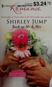 Cover of: Back To Mr & Mrs (Harlequin Romance)