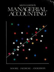 Cover of: Managerial accounting by Carl L. Moore