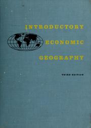 Cover of: Introductory economic geography.