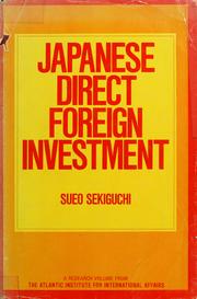 Cover of: Japanese direct foreign investment