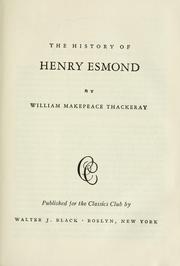 Cover of: The history of Henry Esmond