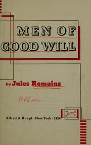 Cover of: Men of good will