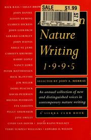 Cover of: American nature writing, 1995